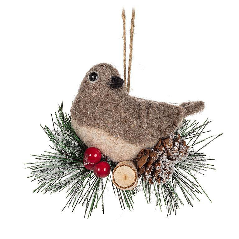 Bird on Branch Christmas Tree Ornament