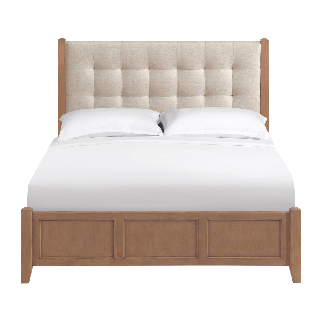 McKenzie Upholstered Panel Queen Bed Taupe