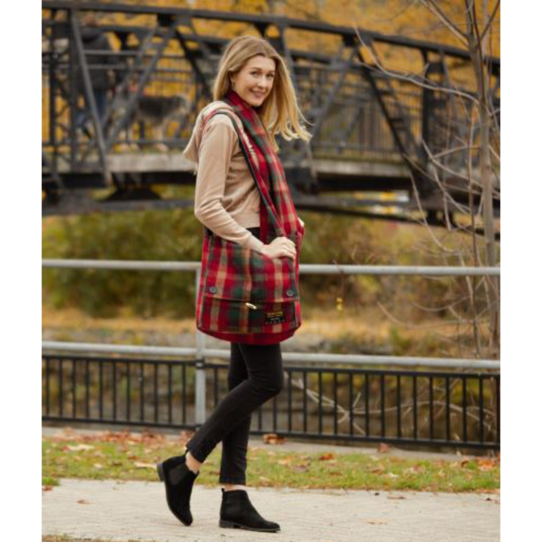 Patrick King Dark Maple Tartan Messenger Bag