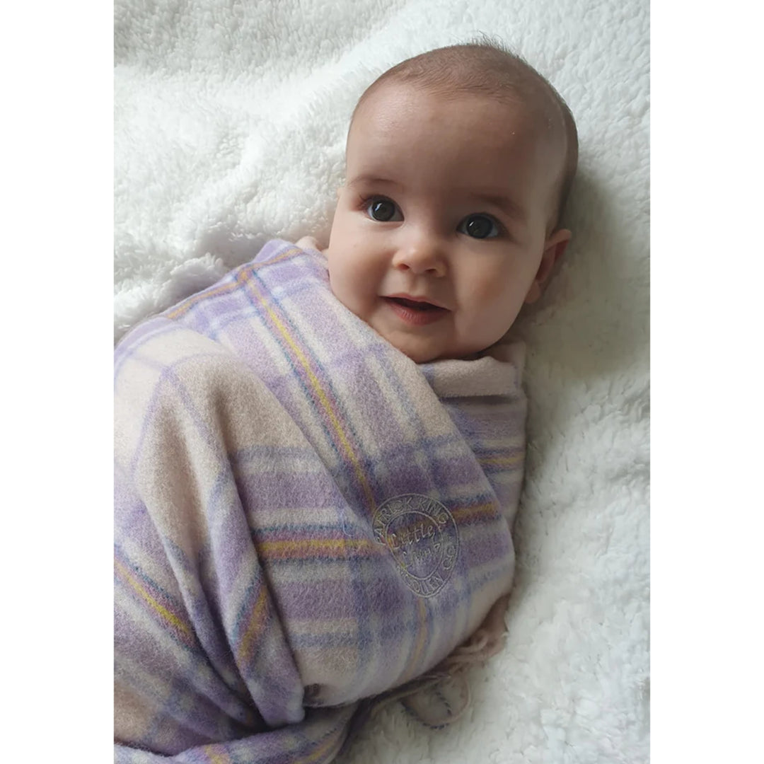 Patrick King Pink Lambswool Baby Blanket