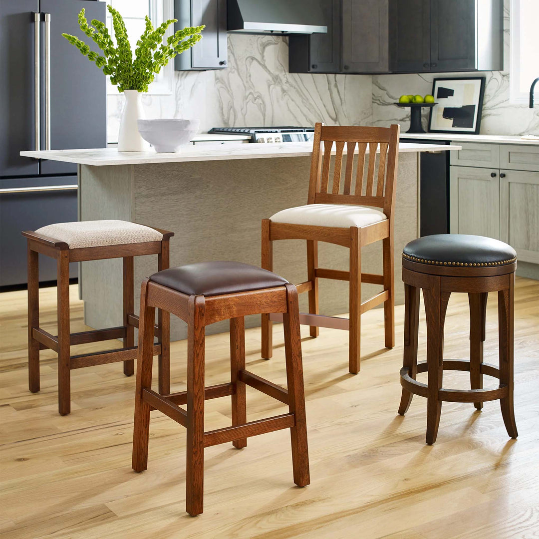 Stickley Mission Swivel Stool display