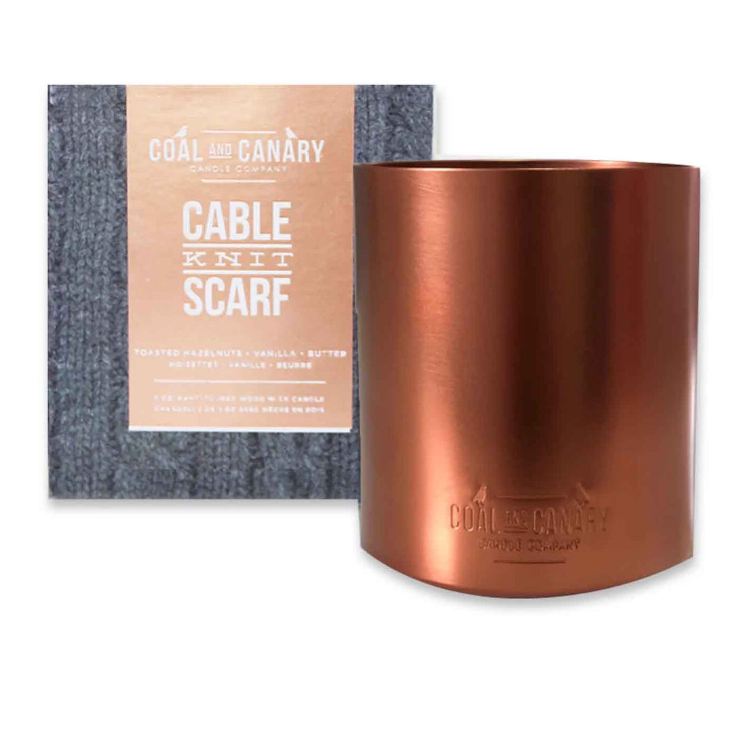 Coal And Canary Cable Knit Scarf candle