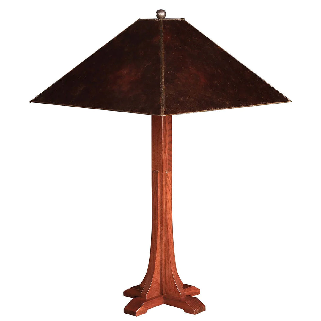 Stickley Mica Shade Cross Base Table Lamp