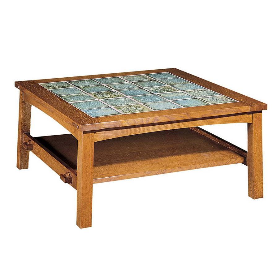 Stickley Mission Tile Top Cocktail Table