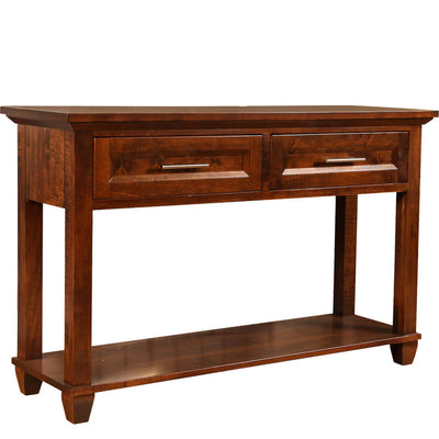 Solid wood Algonquin Two Drawer Sofa Table