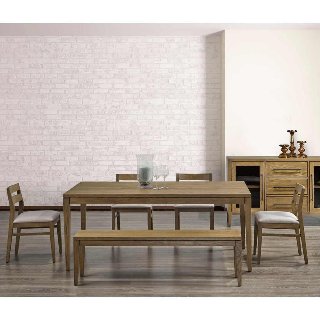Cardinal Woodcraft Vega dining table set with Rehvo side chairs