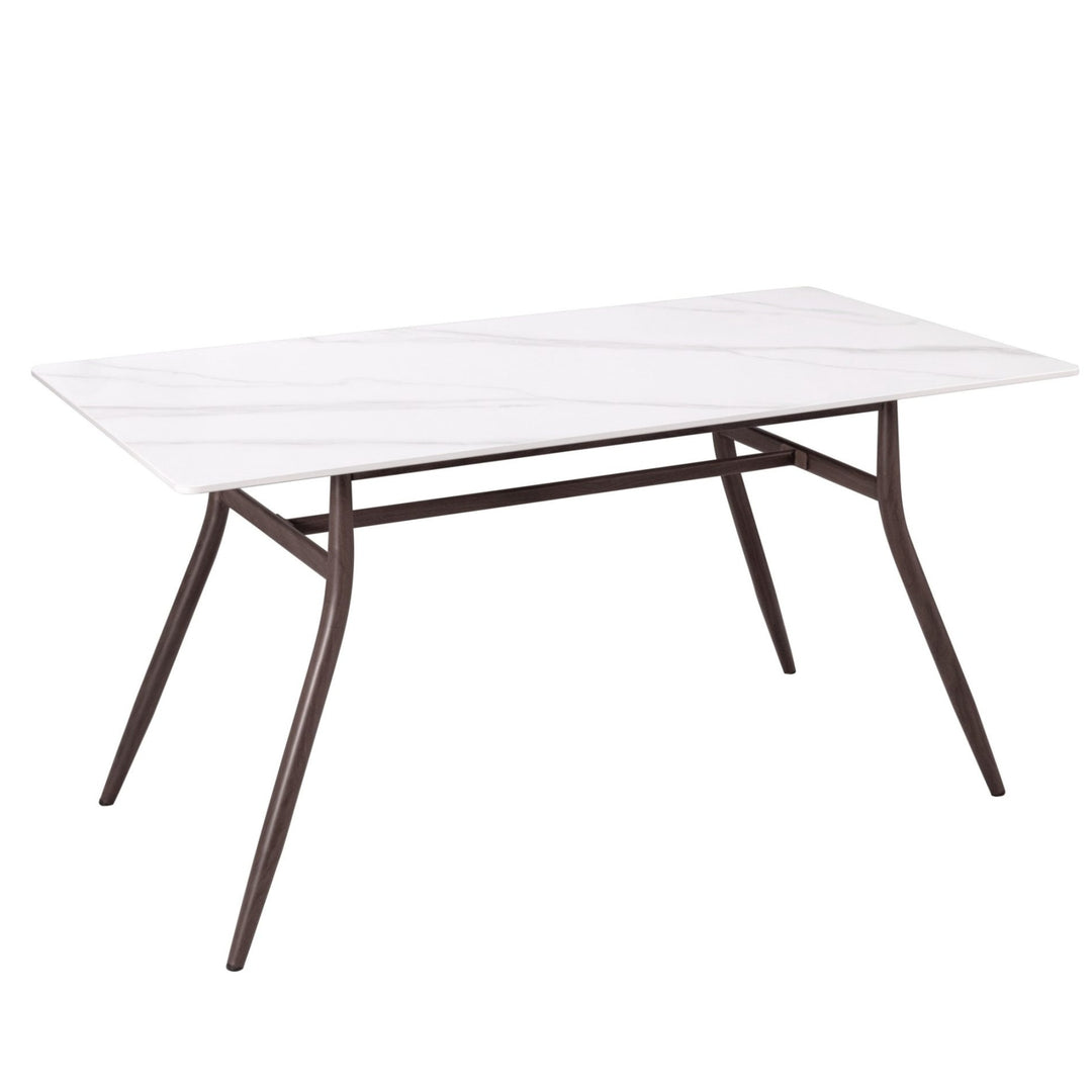 Caribou Dining Table White Stone Top