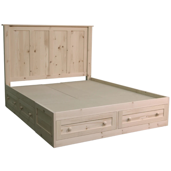 Cottage solid wood Storage Bed