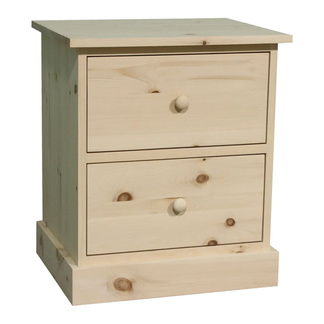 Solid wood Cottage Two Drawer Nightstand