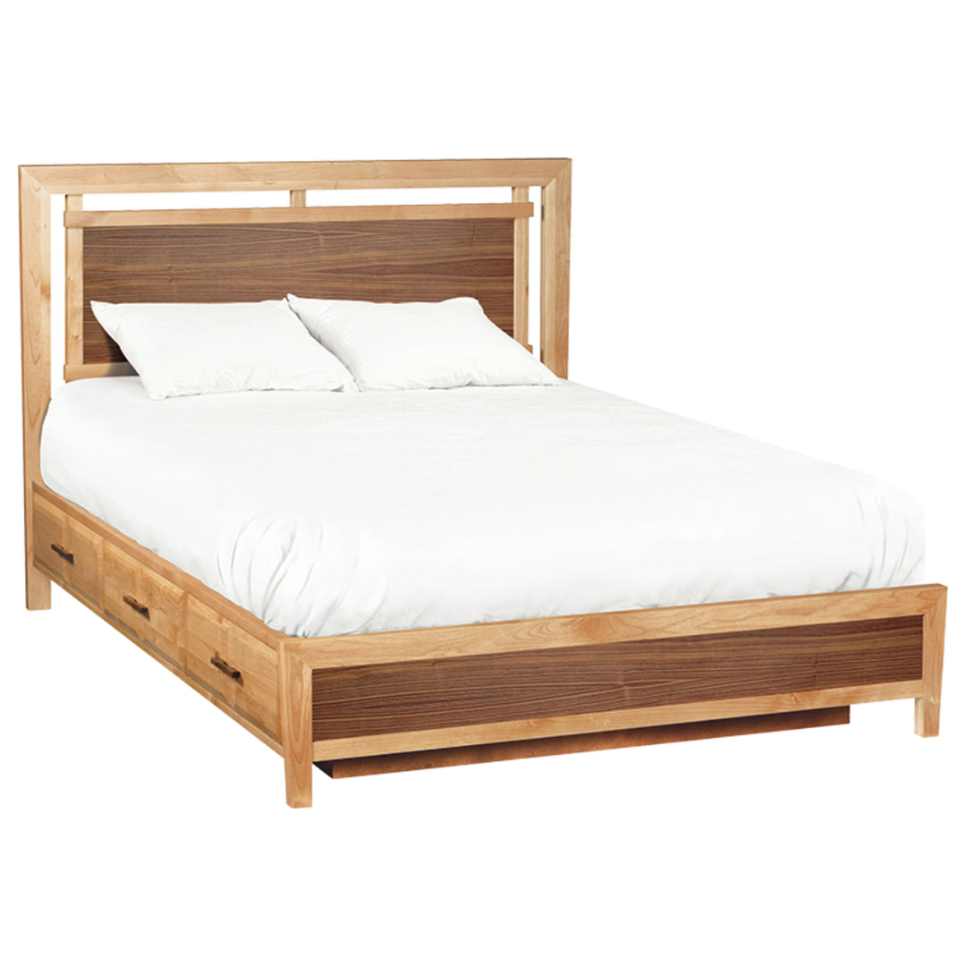 Duet Addison solid wood Panel Storage Bed