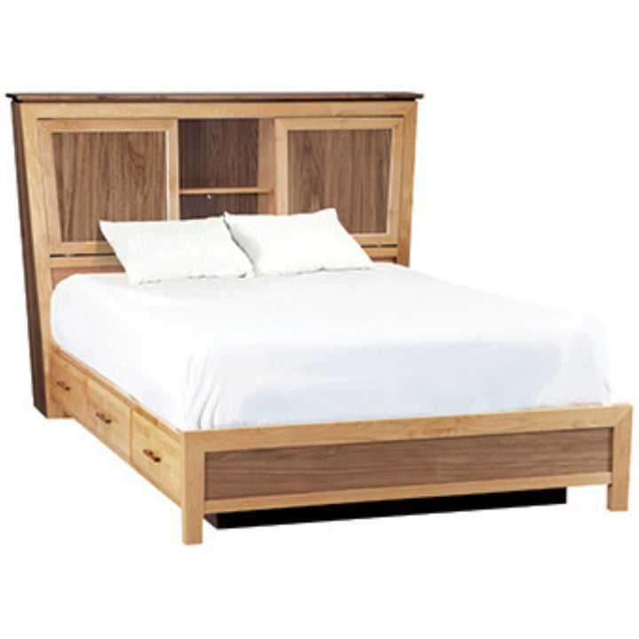 Duet Addison solid wood Bookcase Storage Bed