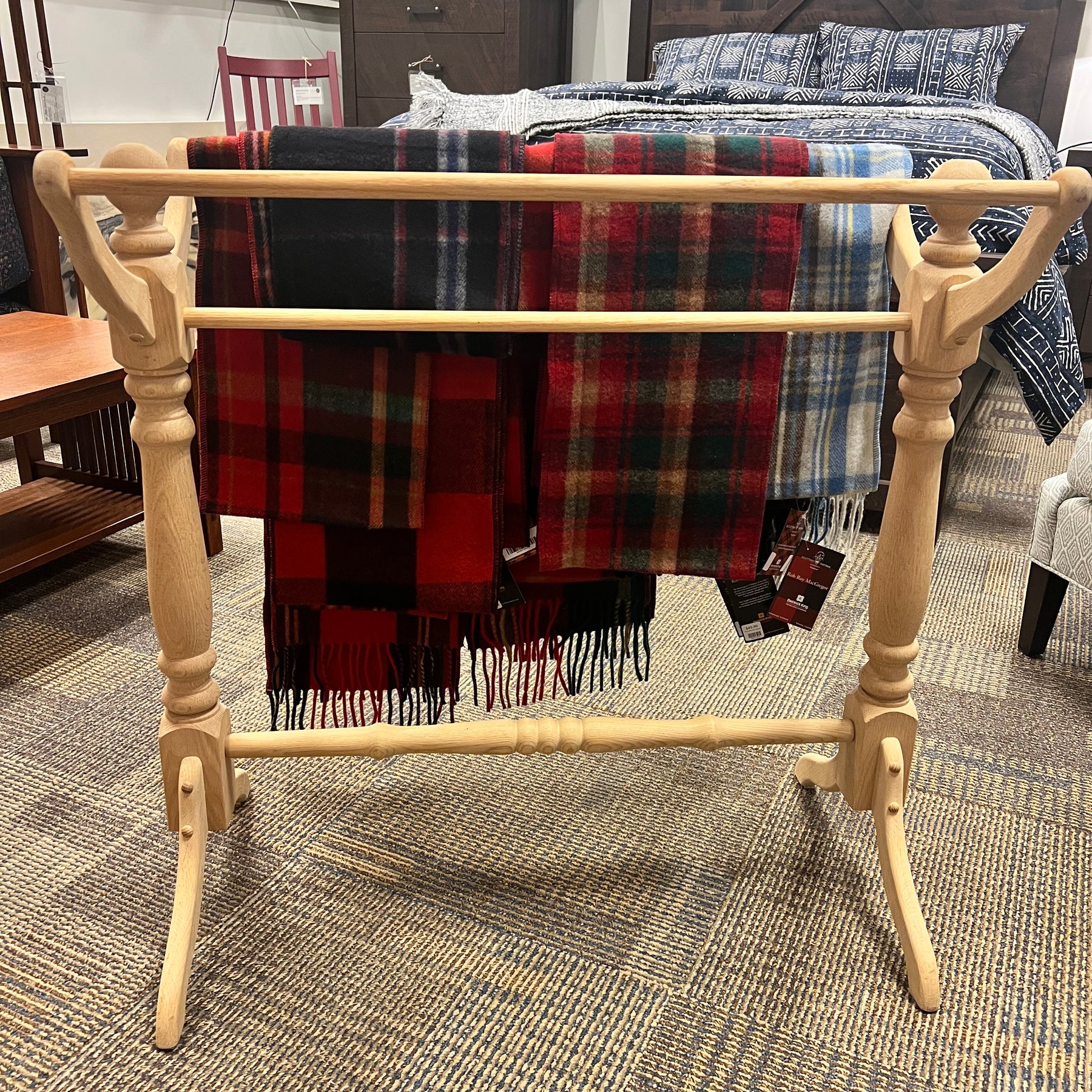 Floor Model Farmhouse Quilt Rack Inland Fine Furnishings