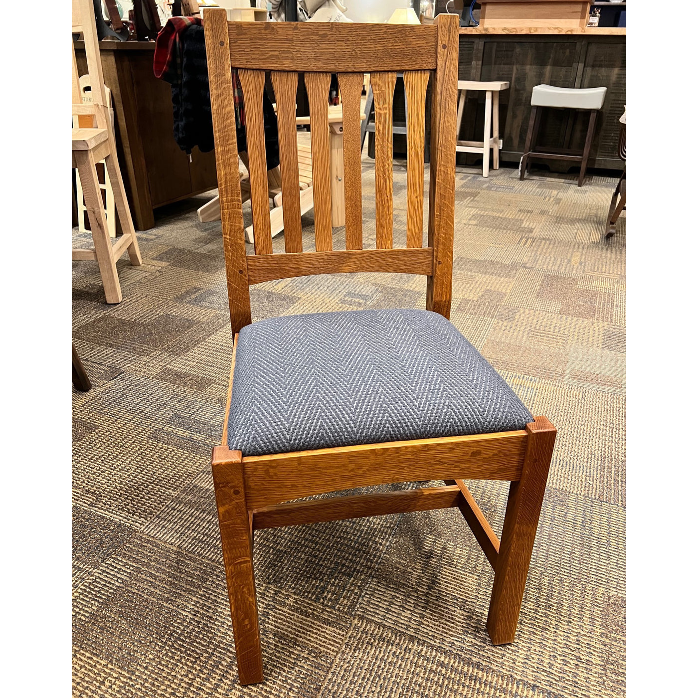 Floor Model - Stickley Cottage Slat Back Oak Side Chair
