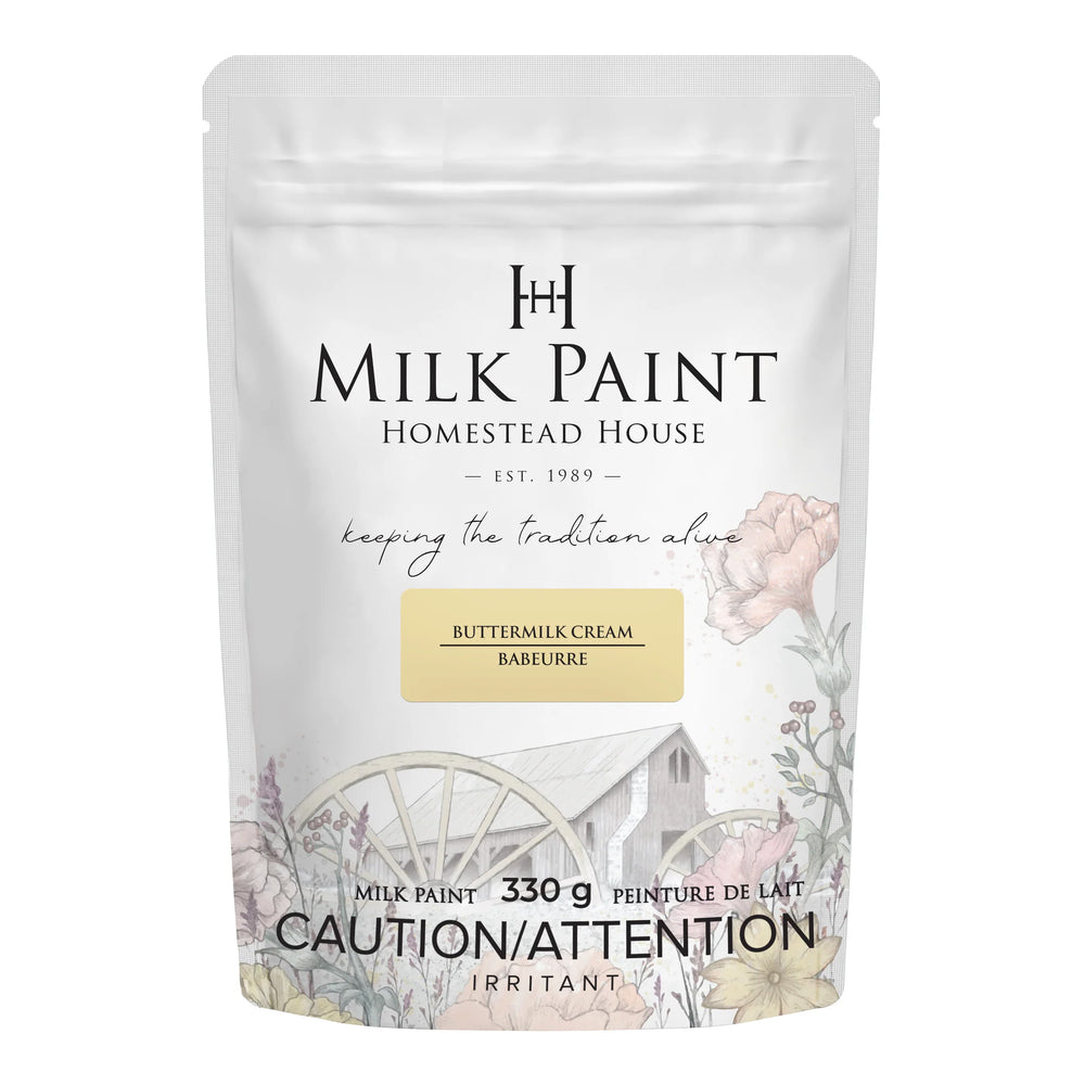 Homestead House Milk Paint - Buttermilk Cream 330g container