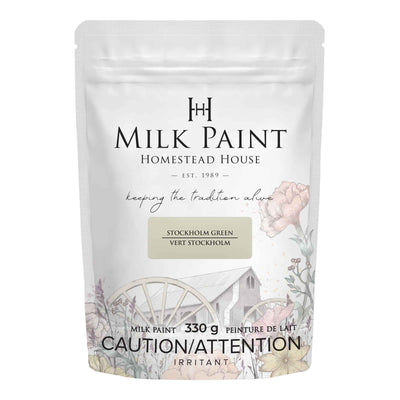 Homestead House Milk Paint - Stockholm Green 330g container