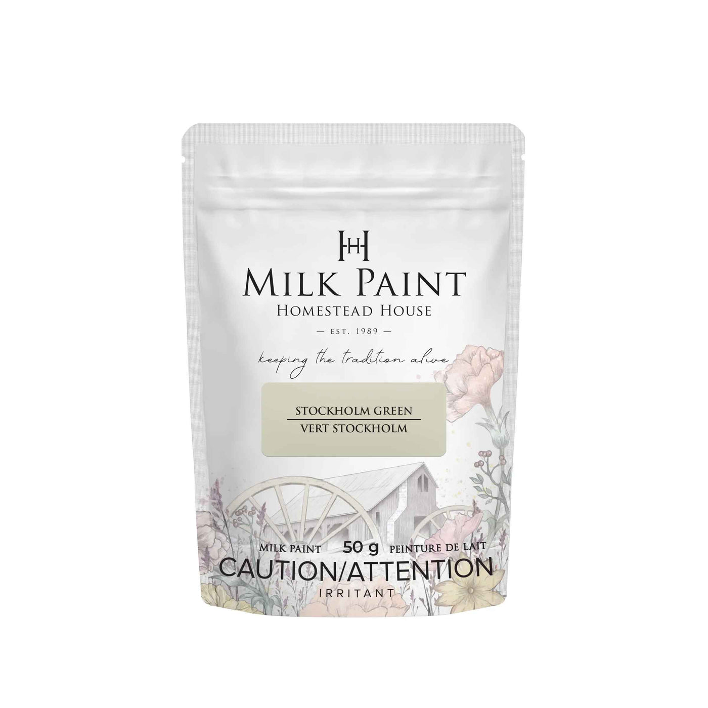 Homestead House Milk Paint - Stockholm Green 50g container