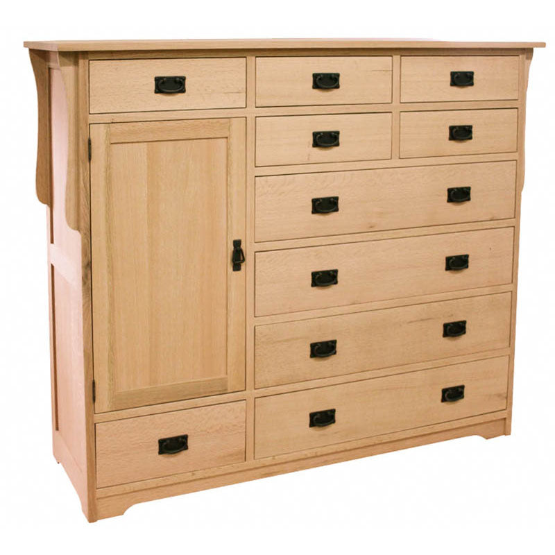 Mission solid wood Ten Drawer Mule Chest