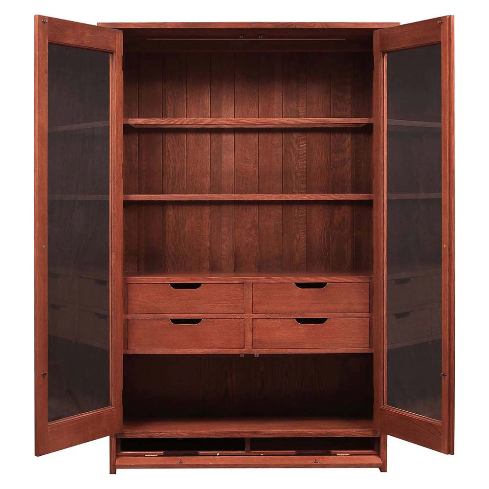Stickley Mission Display Cabinet with open doors
