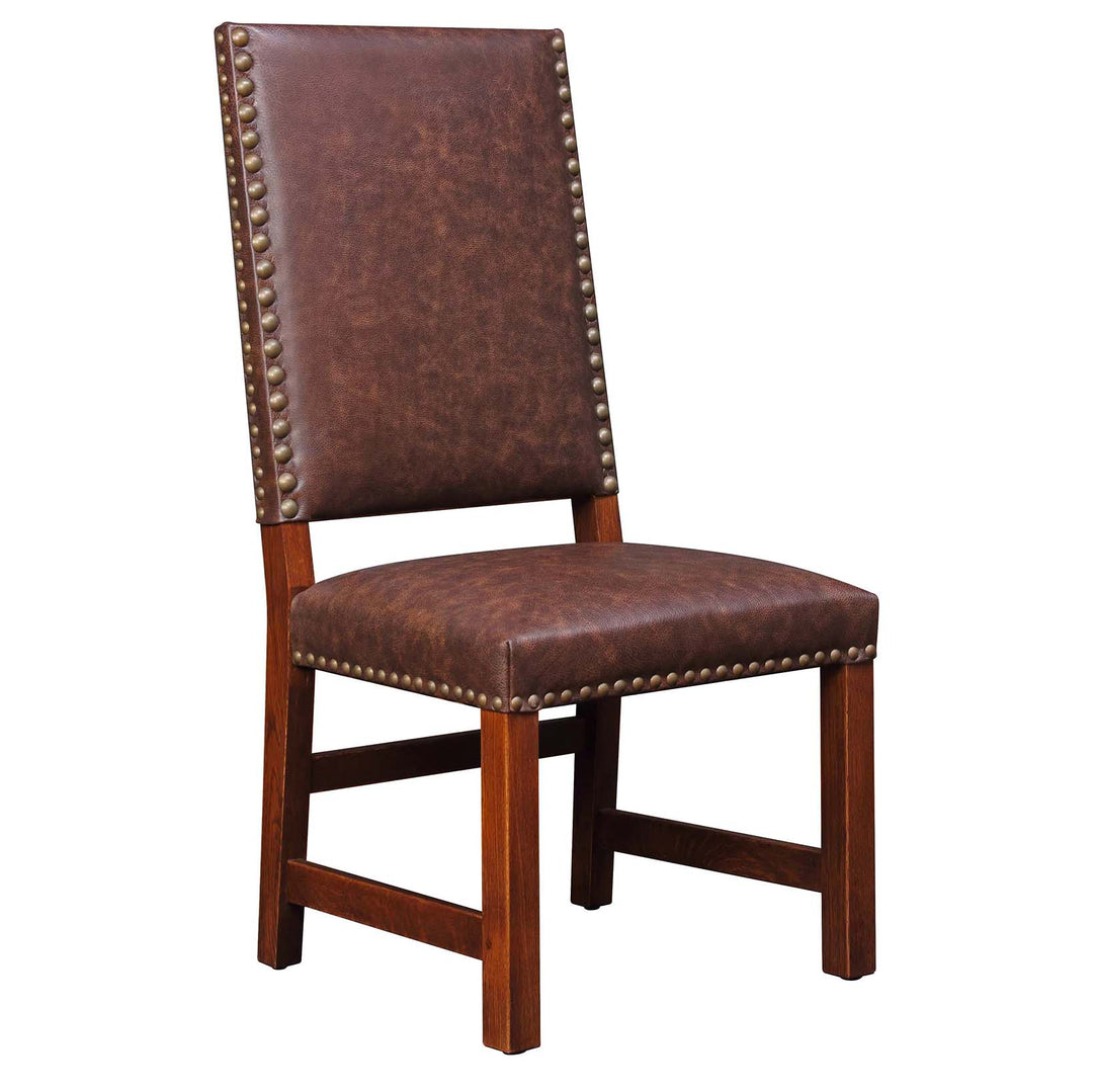 Stickley Mission Tall Back Upholstered Side Chair