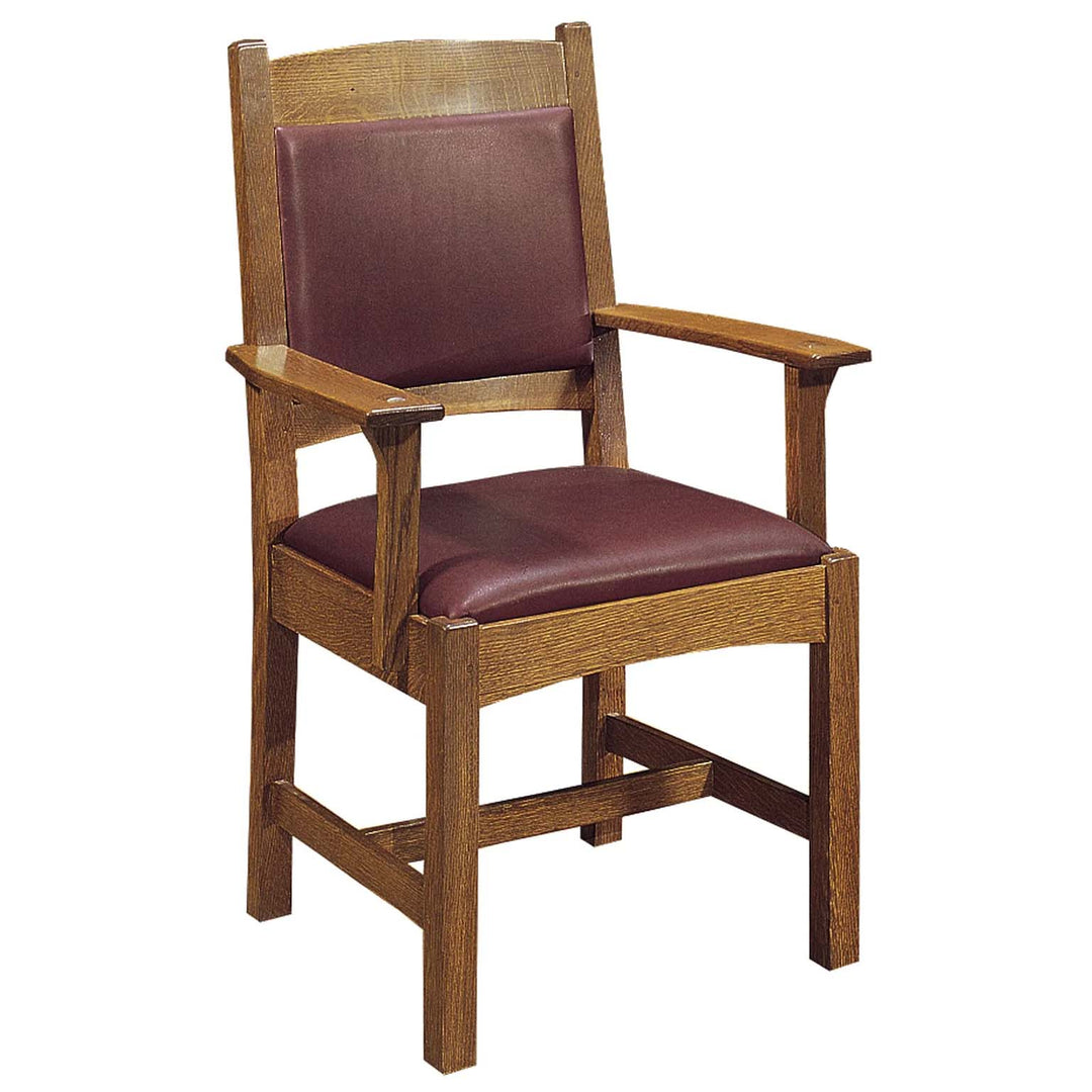 Stickley Mission Upholstered Back Cottage Arm Chair