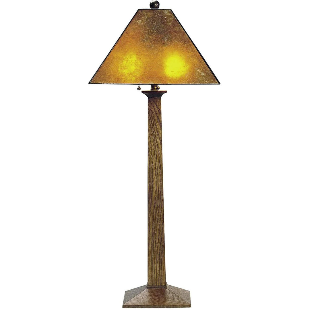 Stickley Square Base Table Lamp with Mica Shade