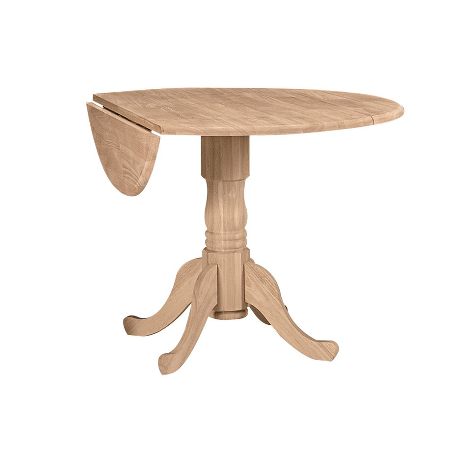 Solid wood Drop Leaf 42" Pedestal Table