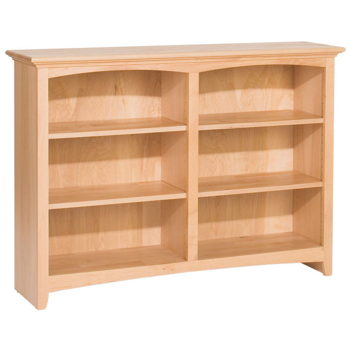 Whittier Wood Furniture McKenzie 48” Wide Bookcase 36" High