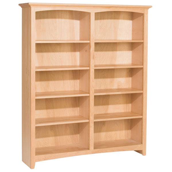 Whittier Wood Furniture McKenzie 48” Wide Bookcase 60" High