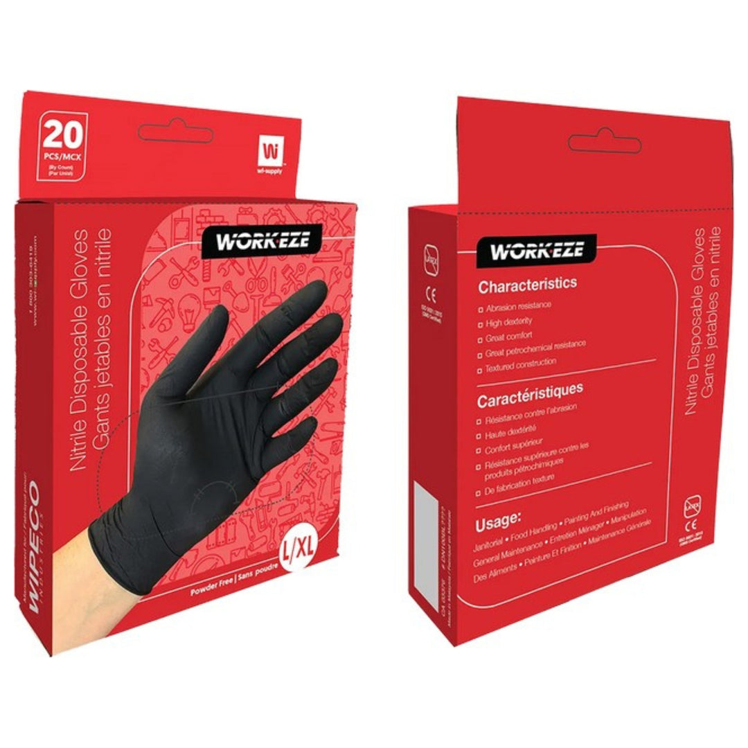 Workeze Nitrile Disposable Gloves - L/XL