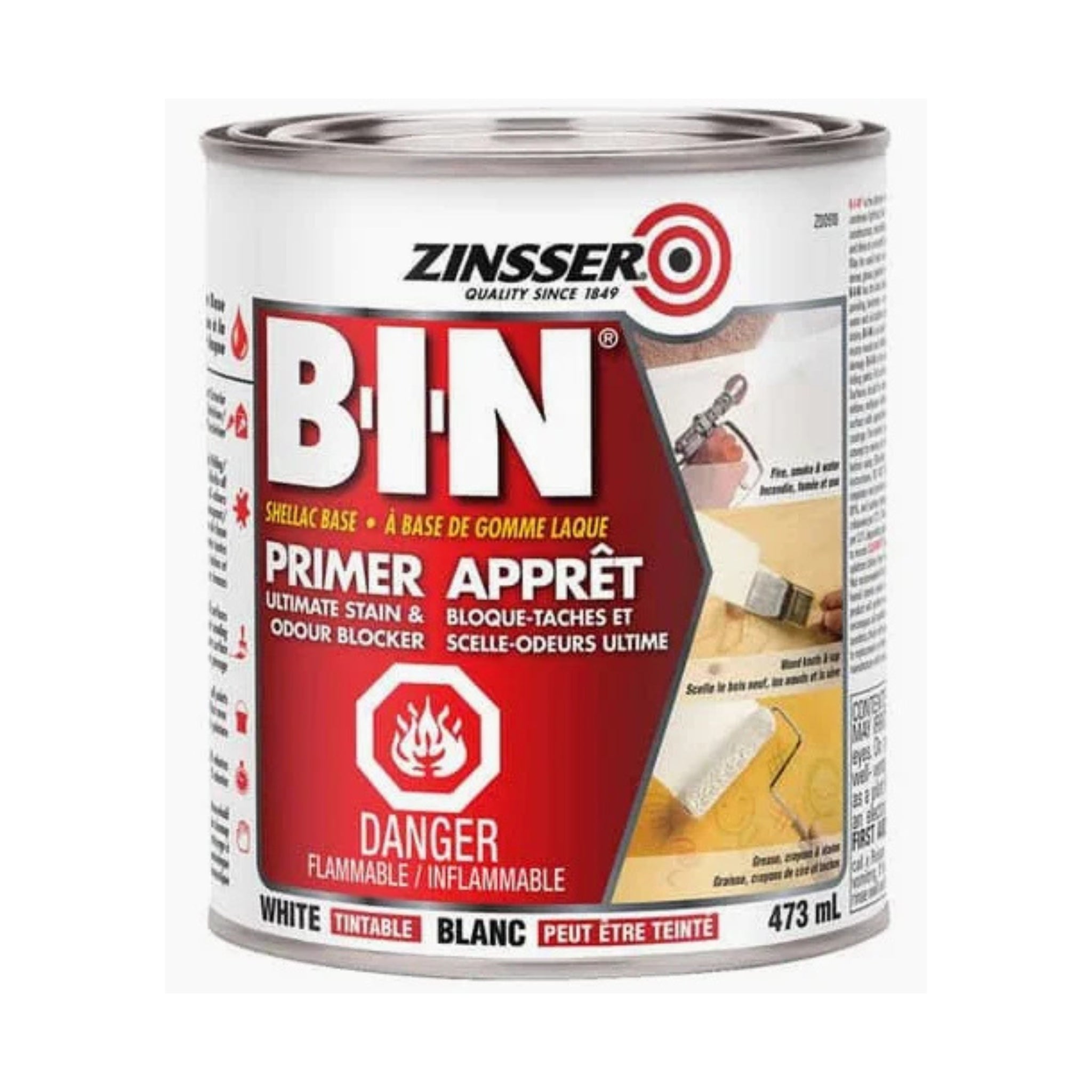 ZINSSER - BIN Shellac Base White Primer – Inland Fine Furnishings