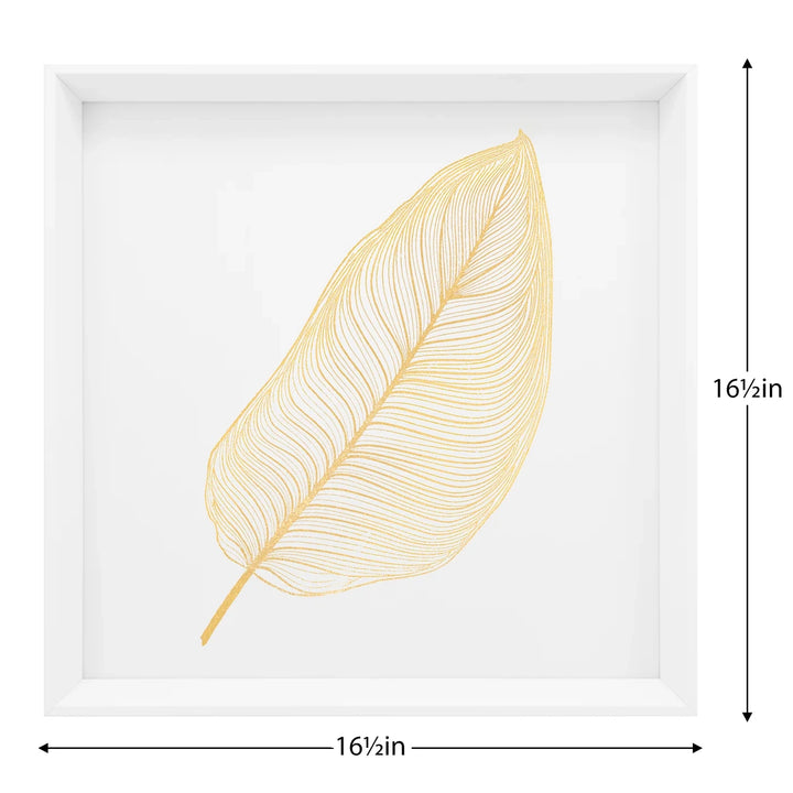Gold Banana Leaf Framed Print