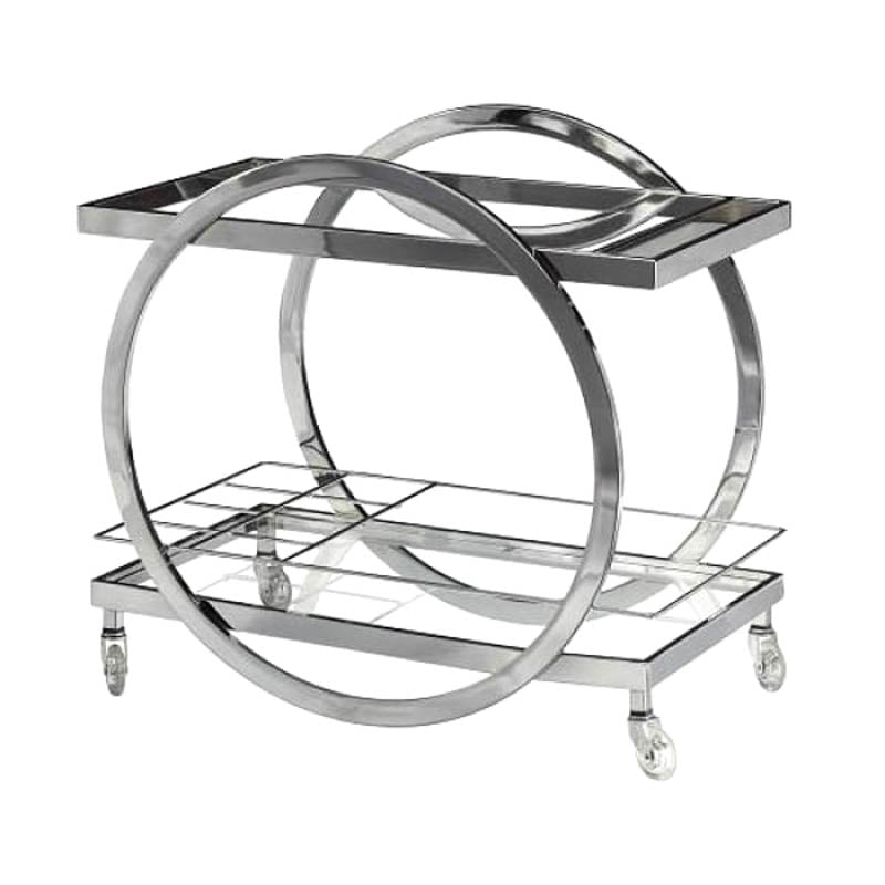 Silver Wine Server Cart from Inland Fine Furnishings