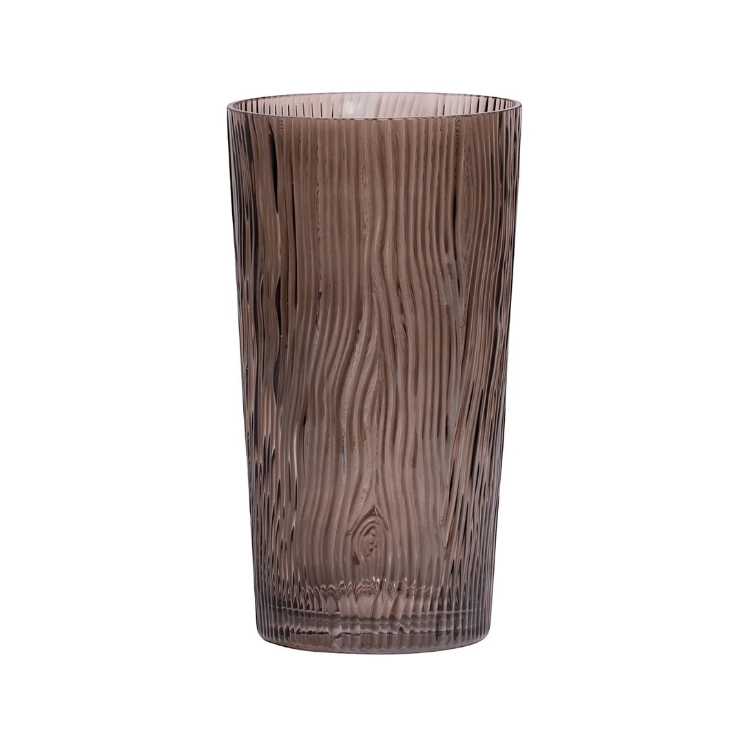 Aspen Bark Pattern Smoke Glass Vase