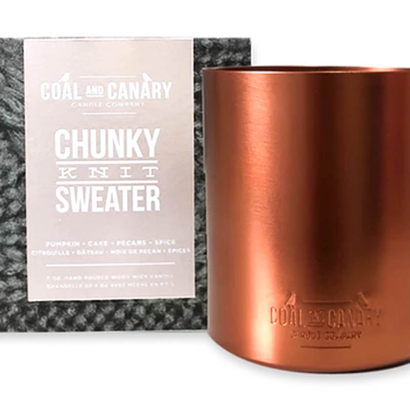 Coal and Canary Chunky Knit Sweater Candle