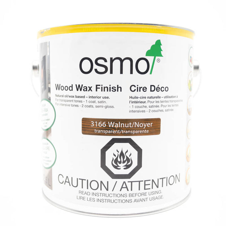 Osmo Wood Wax Finish - 3166 Walnut
