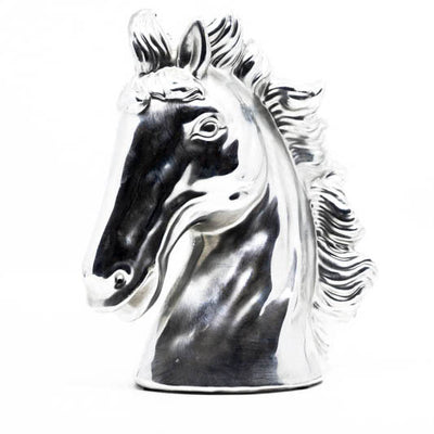 Silver Ceramic Horse