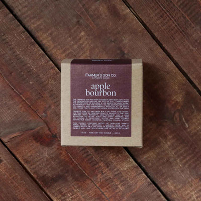 8oz apple bourbon scented candle from Farmer's Son Co.