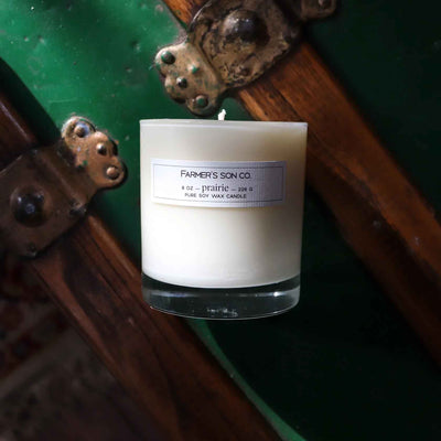 Prairie 8oz scented candle from Farmer's Son Co.