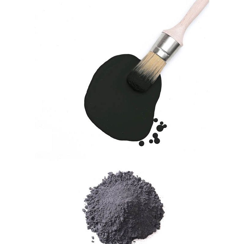 Black paint and brush from Fusion Milk Paint