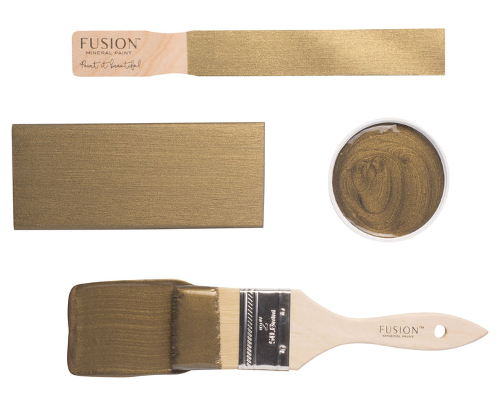 Bronze brush flat lay from Fusion Mineral Paint