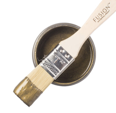 Bronze paint can and brush from Fusion Mineral Paint