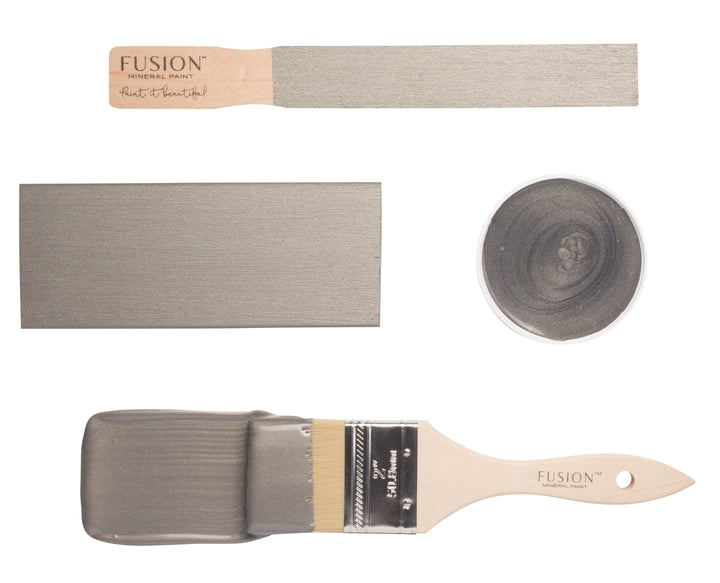 Brushed steel flat lay from Fusion Mineral Paint