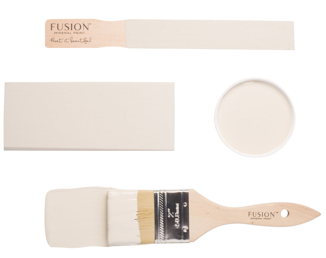 Warm white brush flat lay from Fusion Mineral Paint