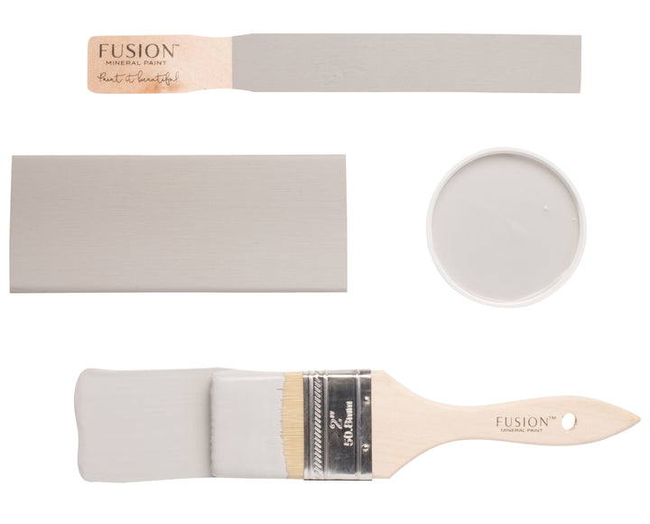Neutral cream shade brush flat lay from Fusion Mineral Paint