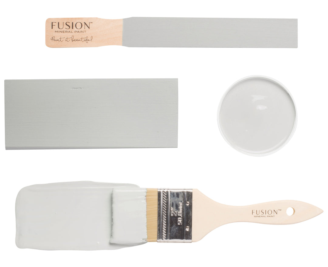 Warm grey brush flat lay from Fusion Mineral Paint