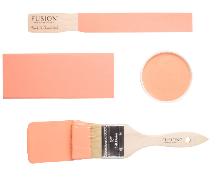 Bright orange brush flat lay from Fusion Mineral Paint