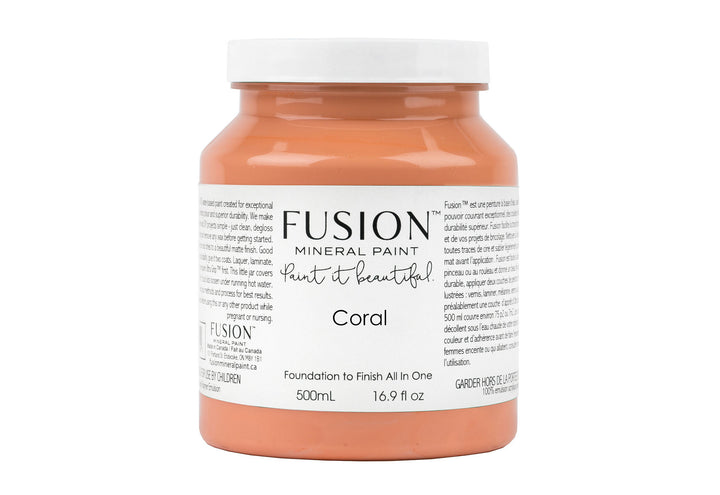 Bright orange 500ml pint from Fusion Mineral Paint