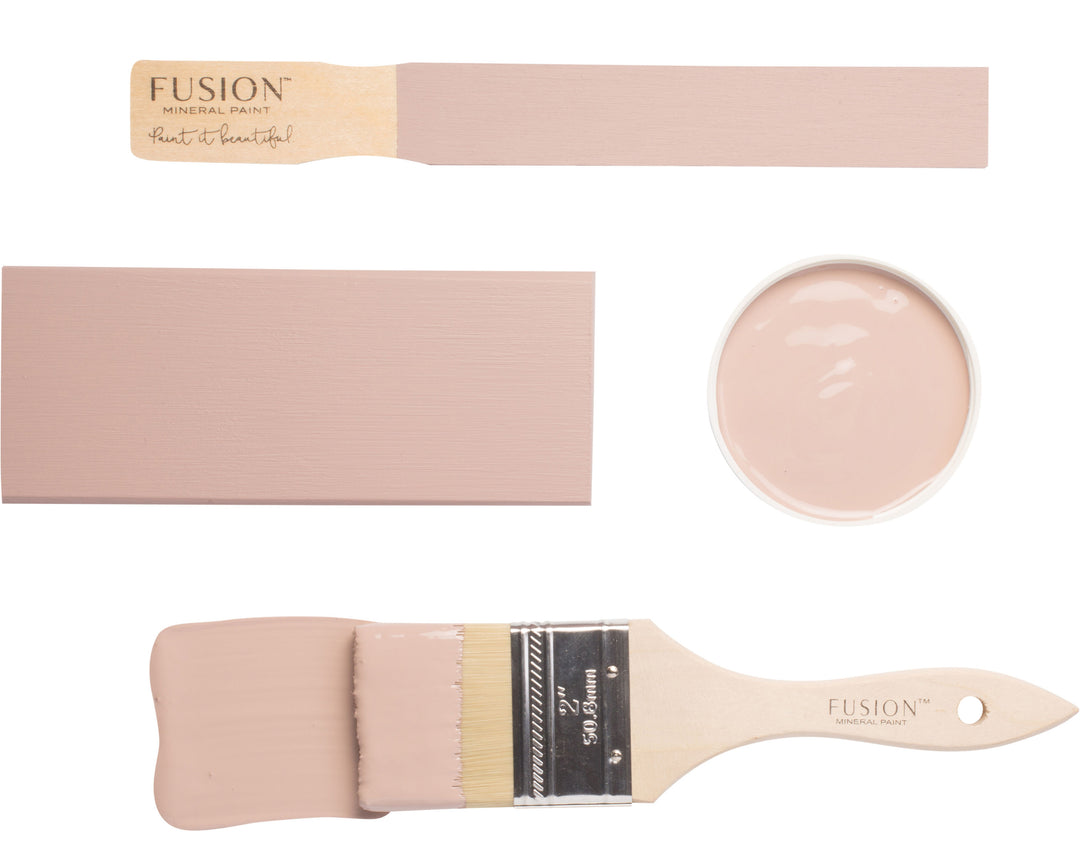 Nude pink brush flat lay from Fusion Mineral Paint