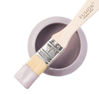 Lavender paint can and brush from Fusion Mineral Paint