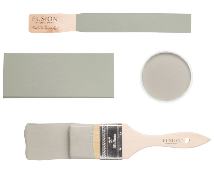 Muted green brush flat lay from Fusion Mineral Paint